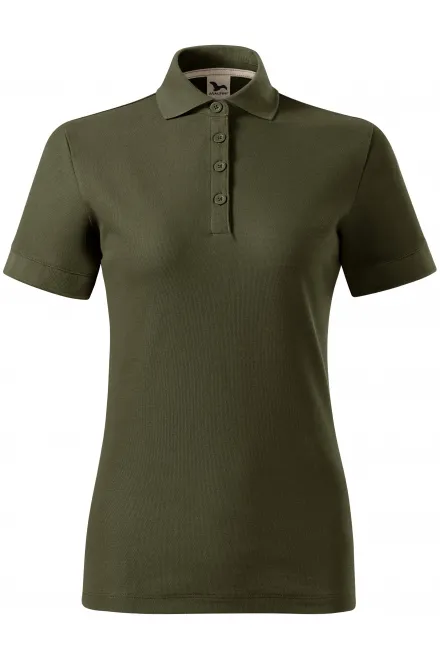 Polo femme coton bio - military, 2XL