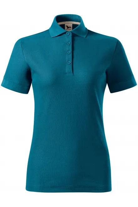 Polo femme coton bio - petrol blue, 2XL