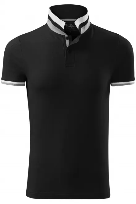 Polo homme col montant - noir, L