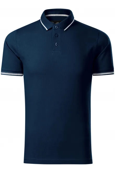 Polo homme contrasté - bleu foncé, 2XL