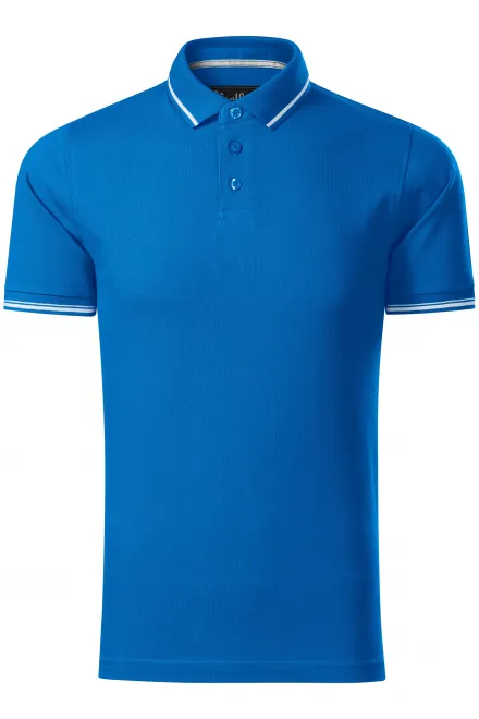 Polo homme contrasté - océan bleu, 2XL