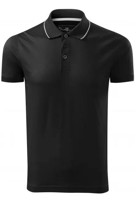 Polo homme mercerisé élégant - noir, L