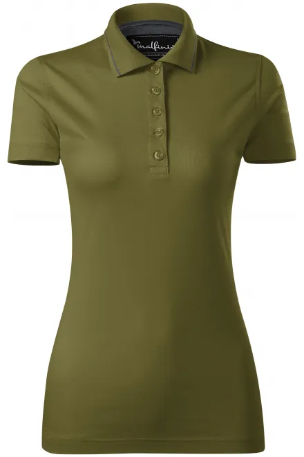 Polo mercerisé élégant pour femme - avocat vert, S