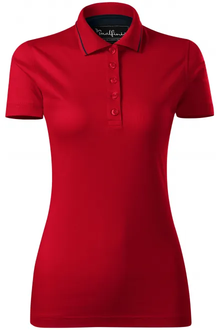 Polo mercerisé élégant pour femme - formula red, S