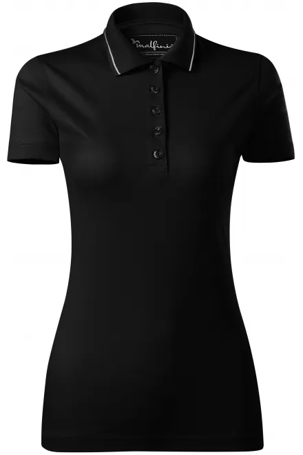 Polo mercerisé élégant pour femme - noir, S