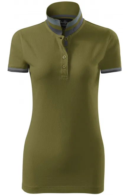 Polo pour femme avec col relevé - avocat vert, M