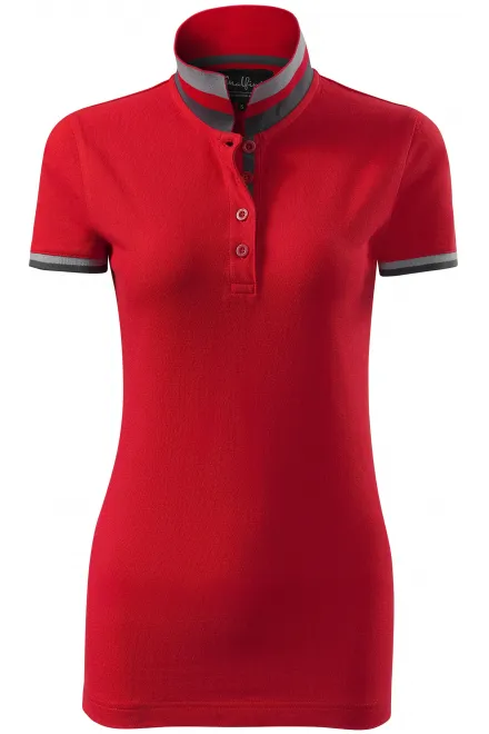 Polo pour femme avec col relevé - formula red, M
