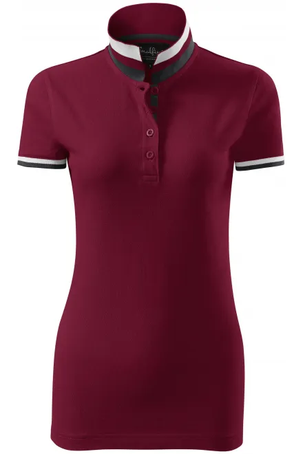 Polo pour femme avec col relevé - garnet, M