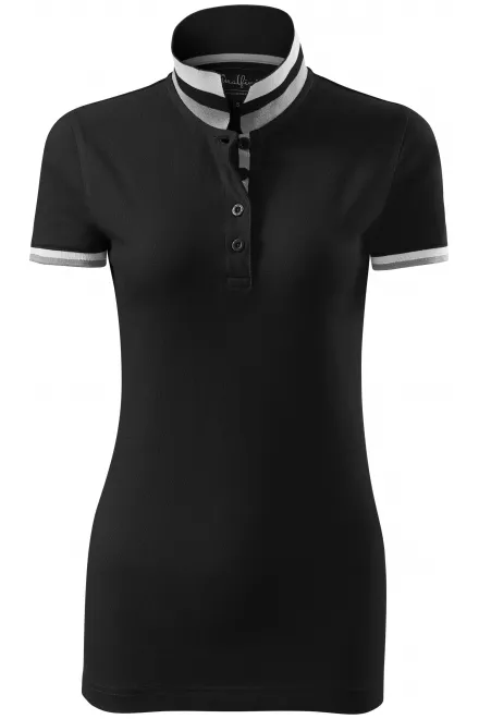 Polo pour femme avec col relevé - noir, M
