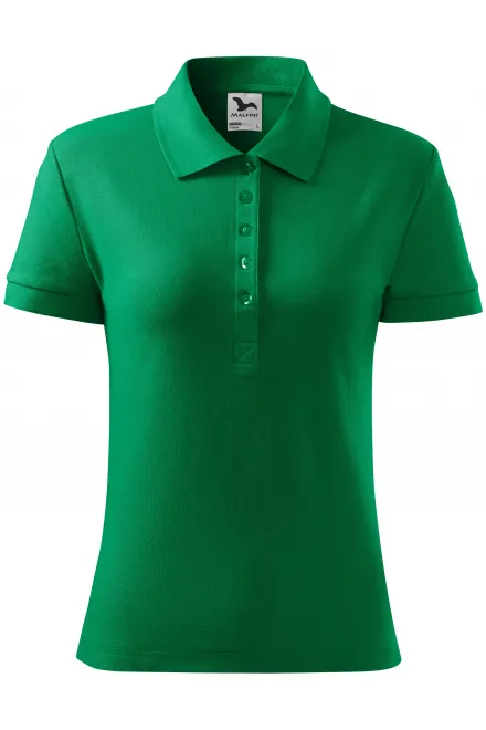 Polo simple femme - herbe verte, L