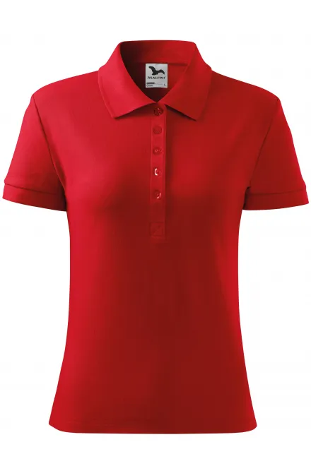 Polo simple femme - rouge, L