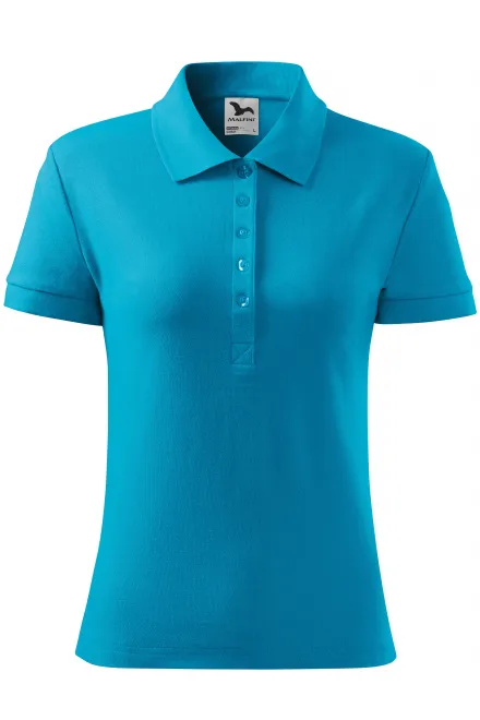Polo simple femme - turquoise, L