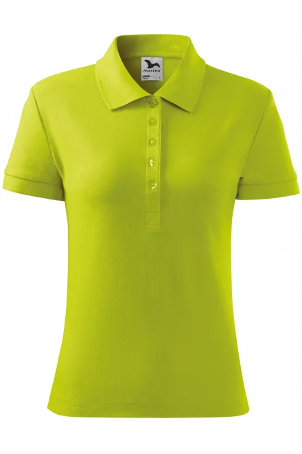 Polo simple femme - vert citron, L