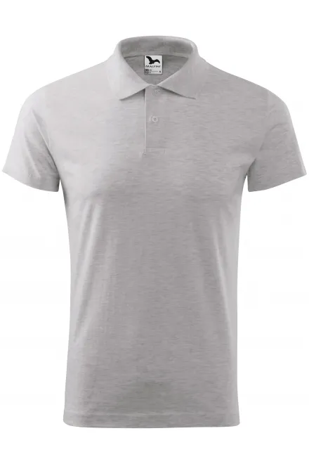 Polo simple homme - marbre gris clair, S