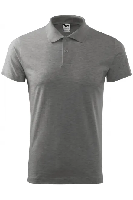 Polo simple homme - marbre gris foncé, S