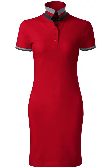 Robe pour femme avec col relevé - formula red, M