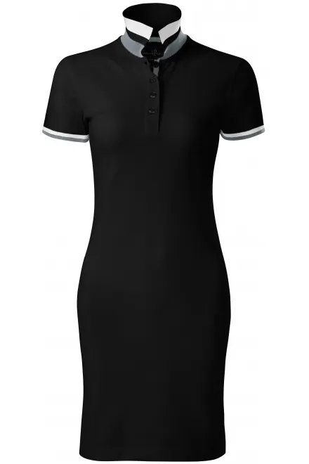 Robe pour femme avec col relevé - noir, M