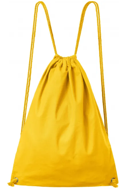 Sac à dos en coton léger - jaune, uni