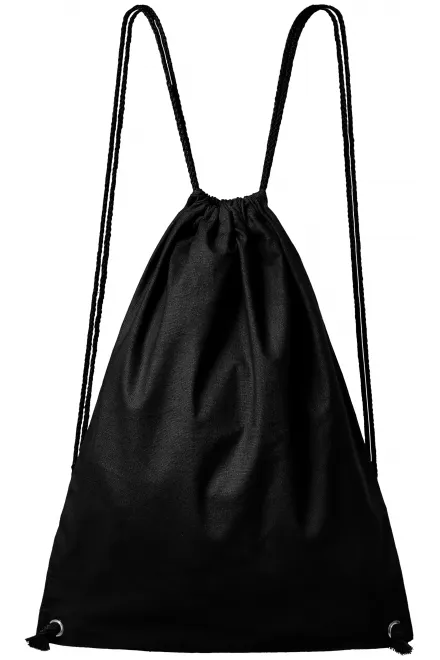 Sac à dos en coton léger - noir, uni