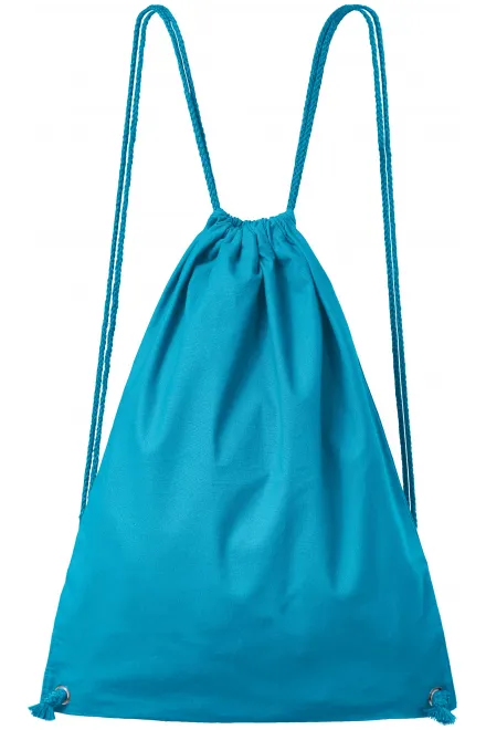 Sac à dos en coton léger - turquoise, uni
