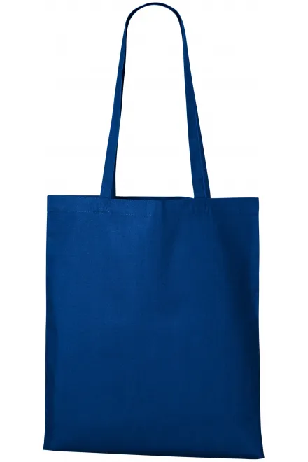 Sac shopping en coton - bleu royal, uni