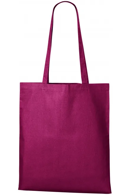 Sac shopping en coton - fuchsia red, uni