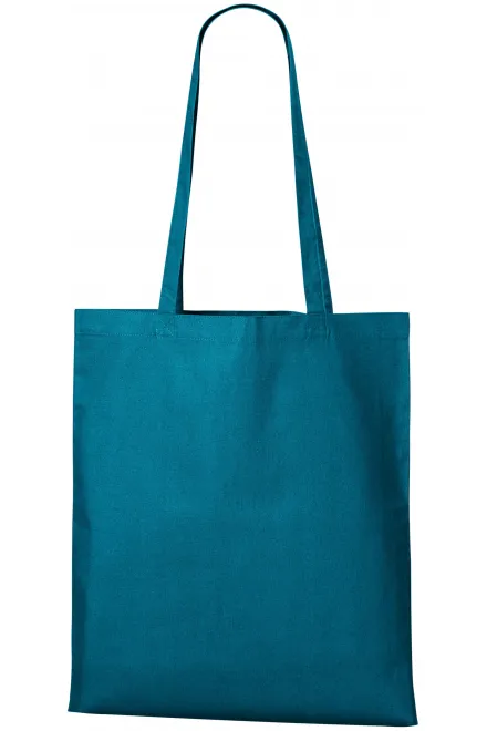Sac shopping en coton - petrol blue, uni