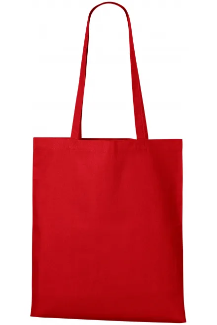 Sac shopping en coton - rouge, uni
