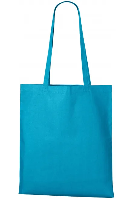 Sac shopping en coton - turquoise, uni
