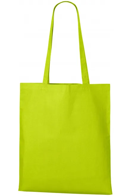 Sac shopping en coton - vert citron, uni