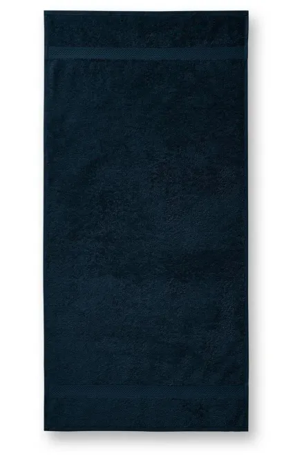 Serviette en coton épais, 50x100cm - bleu foncé, 50x100cm
