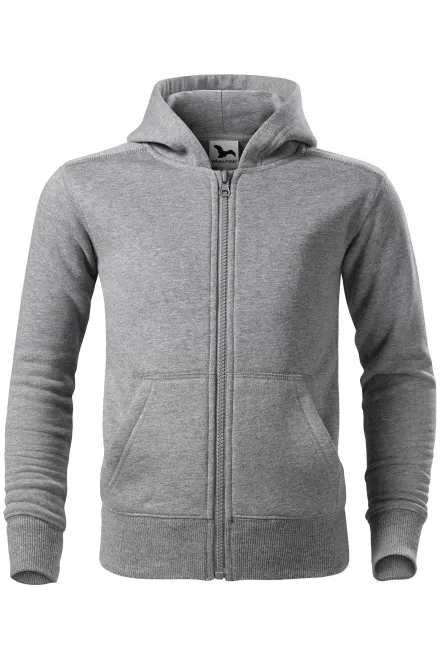 Sweat enfant à capuche - marbre gris foncé, 146 cm / 10 ans