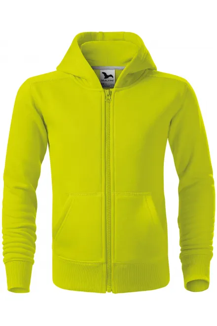 Sweat enfant à capuche - vert citron, 146 cm / 10 ans