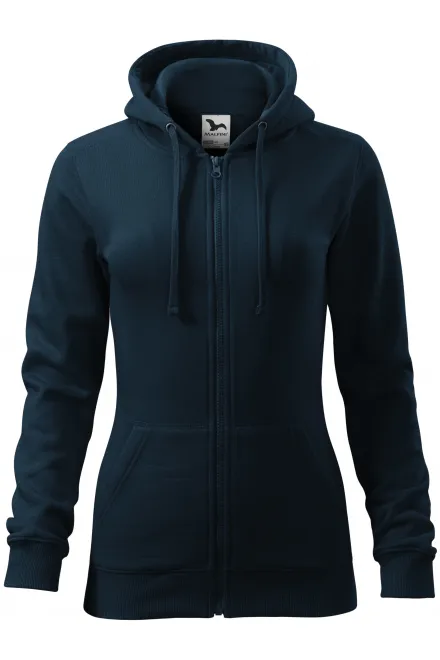 Sweat femme à capuche - bleu foncé, XS