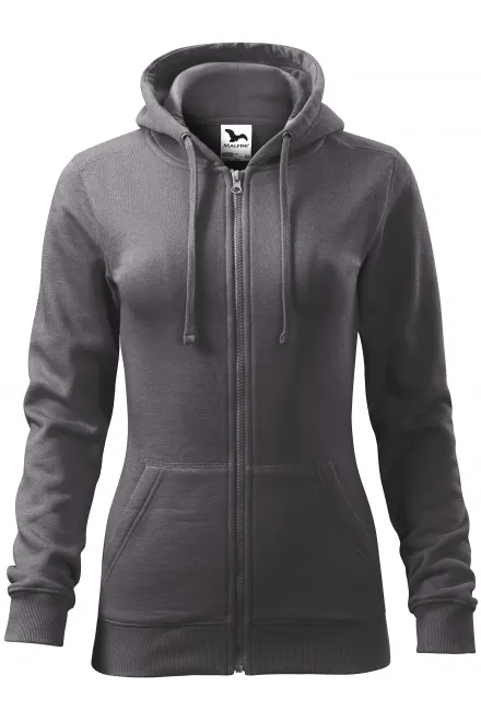 Sweat femme à capuche - gris acier, XS
