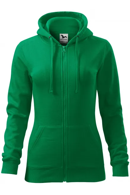 Sweat femme à capuche - herbe verte, XS