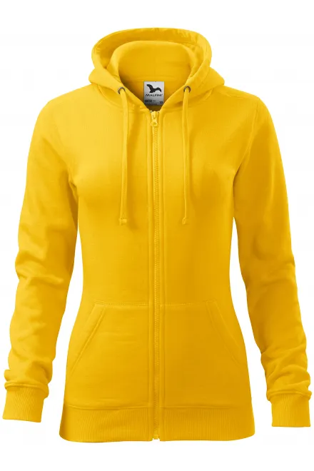 Sweat femme à capuche - jaune, XS