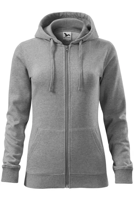 Sweat femme à capuche - marbre gris foncé, XS