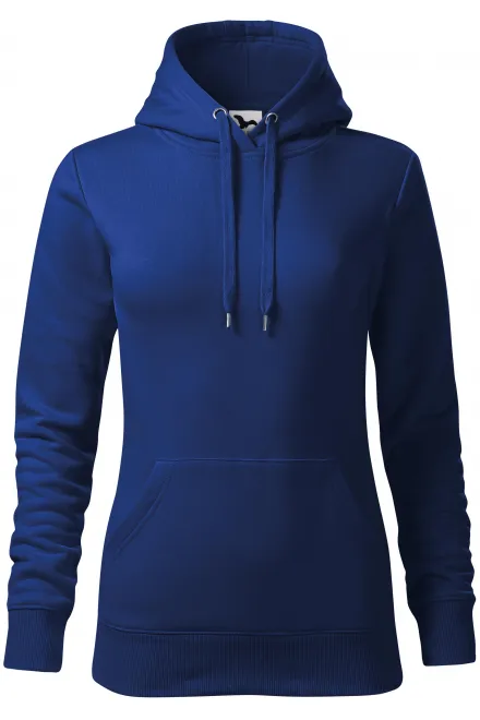 Sweat femme à capuche sans zip - bleu royal, L