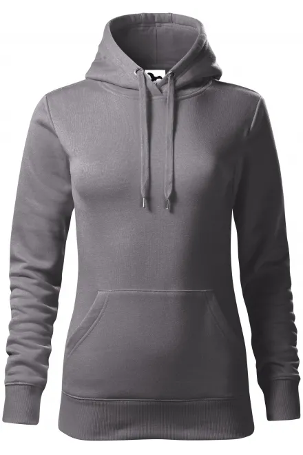 Sweat femme à capuche sans zip - gris acier, L