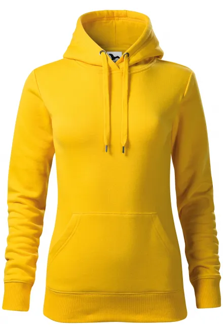 Sweat femme à capuche sans zip - jaune, L