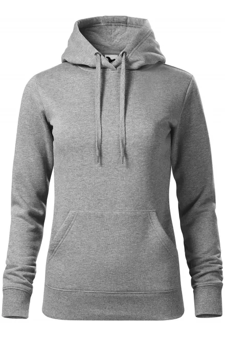 Sweat femme à capuche sans zip - marbre gris foncé, L