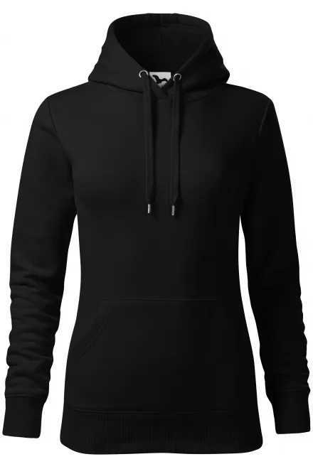 Sweat femme à capuche sans zip - noir, L