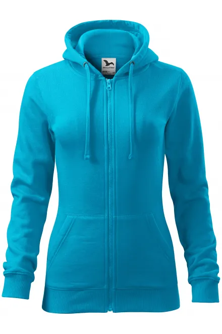 Sweat femme à capuche - turquoise, XS