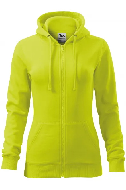 Sweat femme à capuche - vert citron, XS