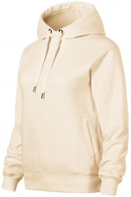 Sweat femme confortable à capuche, amande