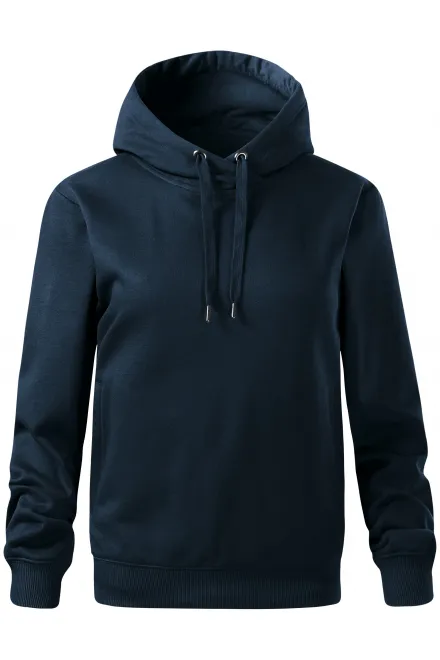 Sweat femme confortable à capuche - bleu foncé, XS