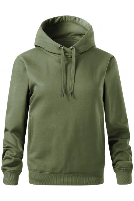 Sweat femme confortable à capuche - khaki, XS