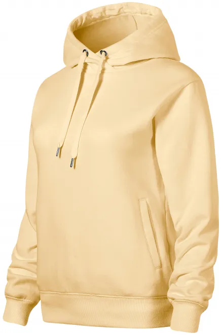 Sweat femme confortable à capuche, vanille