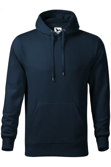 Sweat homme à capuche sans zip - bleu foncé, S